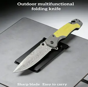 UFMUFM High-Precision Multi-Functional Pattern Folding Tool - Ergonomic Yellow Handle Kitchenware Accessory, Portable Camping Survival Tool with Durable Outdoor EDC Capabilities, Durable Outdoor Tool