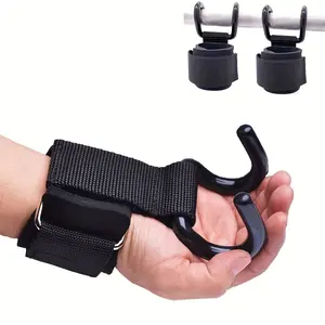 Adjustable Weightlifting Wrist Wraps with Hooks, Nylon Material, Aluminum Alloy Strengthening, Strong Support