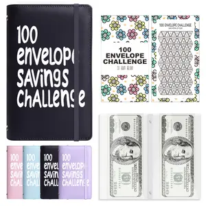 100 Days  Saving Challenge Coin Envelope BudgetStorage Book - Binding Covers With Daily Savings Tracker,Habit-Forming System, And Cash Savings Goal Of $5050Develop A Consistent Savings Habit