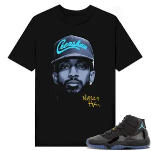 Unisex T-shirt To Match Sneakers Jordan 11 Retro Gamma - Nipsey-Big-Face. 100% Cotton for Casual Wear. Comfortable Summer Unisex T-Shirt to match Jordan Sneaker. Streetwear Style. urban outfitters