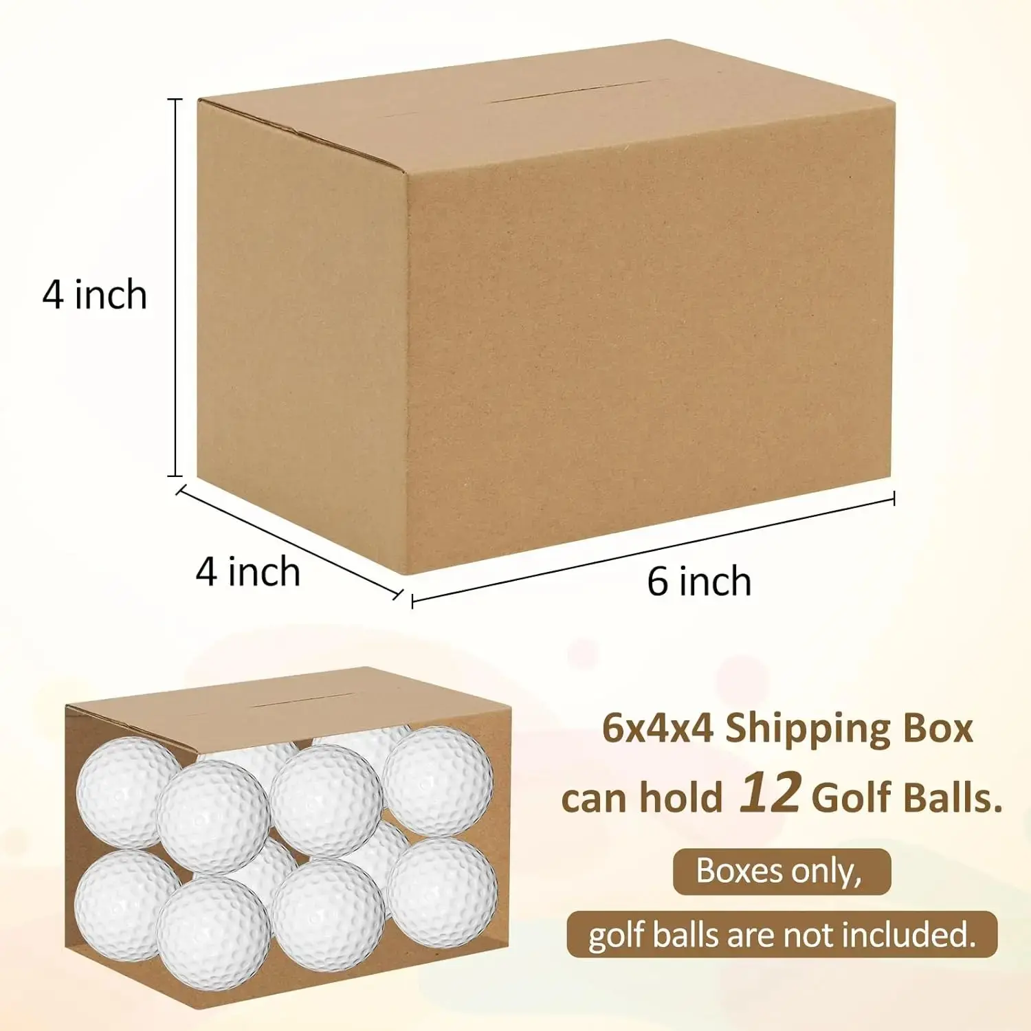 6x4x4 Inch Kraft Corrugated Shipping Boxes 100 Pack, Small Brown Cardboard Mailer Boxes for Packaging & Small Business