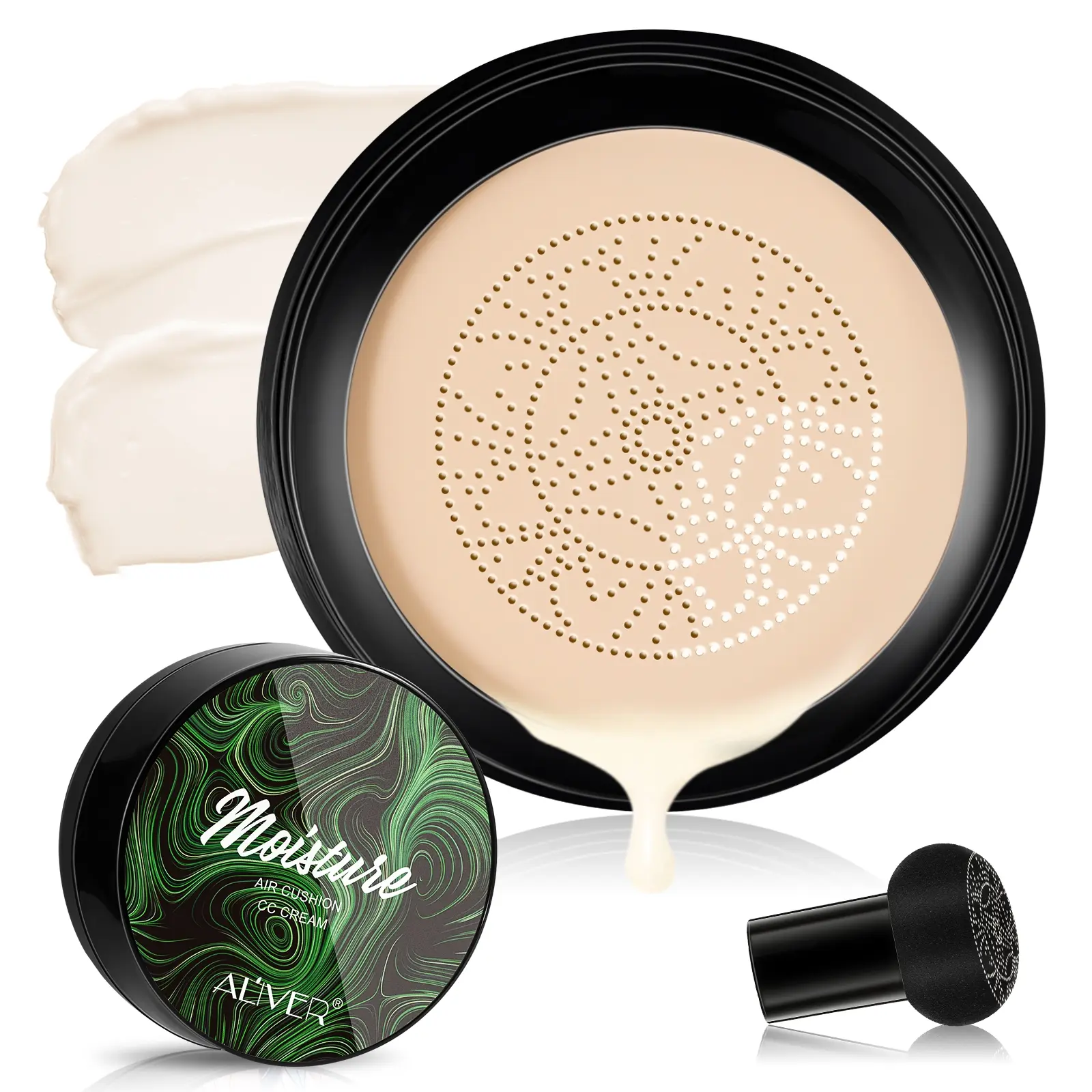 Aliver Mushroom Head CC Foundation Liquid, Long-Lasting Moisturizing Matte Finish, Pore Minimizing, Suitable for All Skin Types, Daily Cosmetic Use