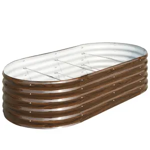 SnugNiture 72″×36″×18″ Oval Galvanized Steel Raised Garden Bed – Outdoor Metal Planter Box Kit for Vegetables, Flowers & Herbs, Rust-Resistant Easy-Assemble Elevated Planter