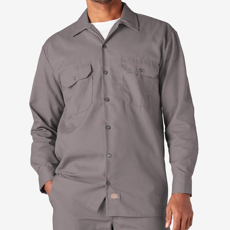DICKIES Men's Original 574 Work Shirts Long Sleeves Casual Regular Fit Work Shirts Classic Fit Plain Work Wear Original Fit Cotton Workwear Trouser (S to 5XL)