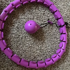 JLoibao Weighted  Circle 47" with 24 Detachable Links for Adults Fitness Adjustable Hoop Plus Size Smart Exercise Equipment Home Gym Kit Eco-Friendly ABS Material