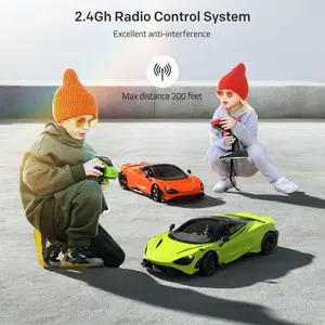 MIEBELY High-Speed LED Off-Road RC Truck, McLaren Rc Cars Officially Licensed 1/12 Scale 7.4V 900mAh Toy Car with 12km/h Fast Model Car Headlight for Adults Kids Boys Age 6-12 Year Birthday Ideas Gift Green