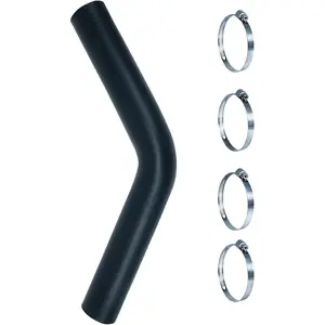 1 3/4" ID Gas Tank Filler Hose with 4 Clamps,Reinforced Gasoline Fuel Filler Neck Hose (45 degree, 15-7/8" Long, 1.75" ID)