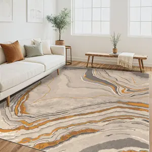 Abstract Art Line Design Home Decor Living Room Carpet, Non-Slip Washable Modern Indoor Rug for Sofa Bedroom, Multiple Sizes Available Soft Plush
