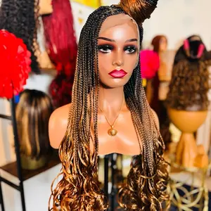30 "inches  hand braided French curls . Super full for styling