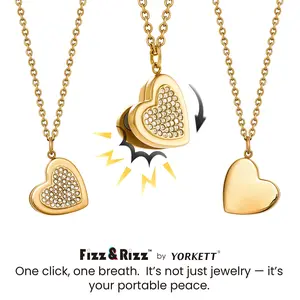 Fizz and Rizz by Yorkett Soulbound CalmMotion Jewelry Collection – Fidget-Inspired, Adjustable Accessories for Daily Stress Relief and Emotional Balance,Daily Fidget Wear Anniversary Necklace