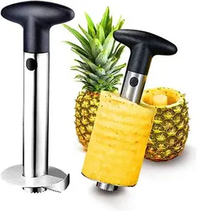 Stainless Steel Pineapple Slicer, Corer and Peeler Tool - 1pc Food-Safe Kitchen Utensil for Fruit, Easy Core Remover and Cutter