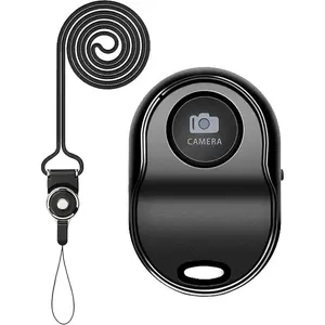 [Upgraded] Bluetooth 5.0 Remote Shutter for Phone & Android Camera Wireless Remote Control Selfie Button for Pad iPod Tablet, HD Selfie Clicker for Photos & Videos (Black)