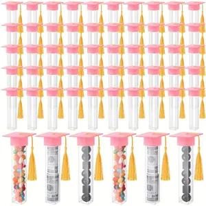 Graduation Party Favors Set, Includes 50 Candy Boxes & 50 Fringe Hats, Perfect Grad Gifts for Guests ()