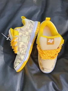 Plaid Low-Top Thick Sole Sneakers, Unisex Casual Streetwear Shoes, Vintage Canvas Skateboard Shoes, Outdoor Sports Footwear