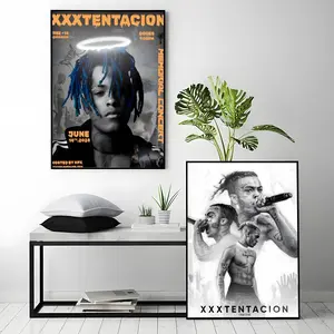 rapper XXXTentacion Poster HD Heavy-Duty Self-Adhesive Waterproof Wall Decor – Tool-Free Install, Durable & Reusable Conceals Wall Flaws | Elevates Home Style | Ideal for Living Rooms, Bathrooms & Kitchens