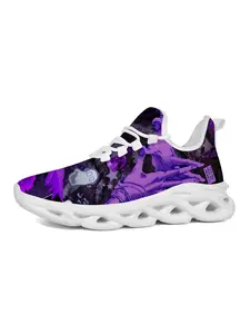Exclusive Trendy Men's Casual Sneakers, Unique Print Camouflage, Comfortable Thick Sole Street Style, Vibrant Hollowed-Out Design for Urban Youth