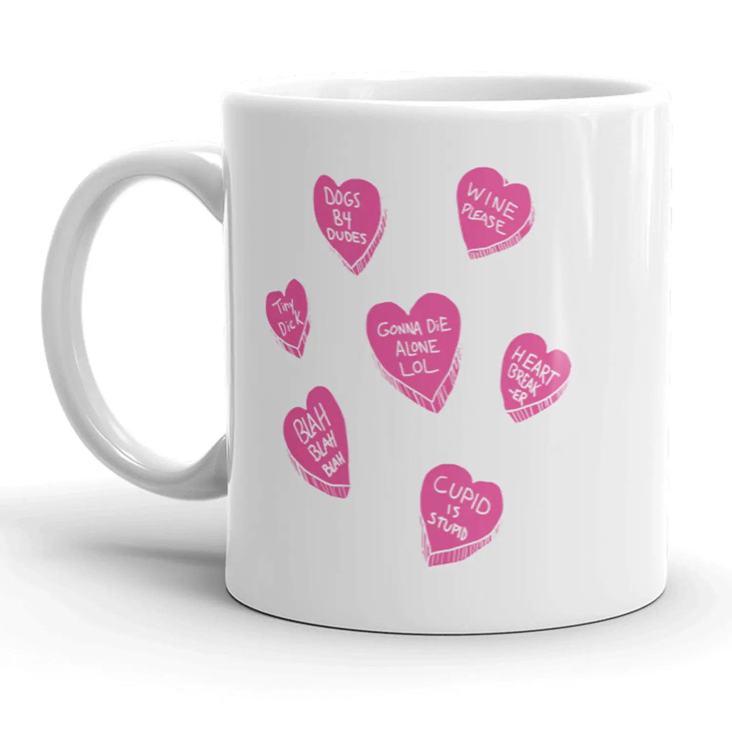 Offensive Candy Hearts Mug Funny Valentines Day Coffee Cup - 11oz Funny Coffee Mugs Ceramic Printed Drinkware Cup Offensive Candy Hearts Mug Funny Valentines Day Coffee Cup - 11oz Funny Coffee Mugs Ceramic Printed Drinkware Cup
