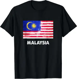 100%cotton Malaysia Flag | Malaysian T-Shirt