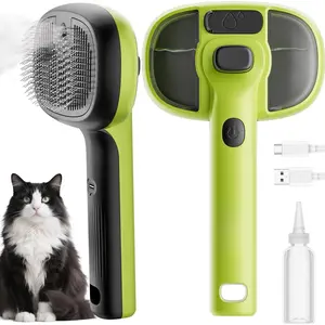 Pet Spray Hair Removal Brush for Cat/Dog – Deshedding & Grooming Tool, one button hair removal comb