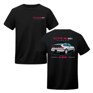 CRX SI Classic JDM Car Racing Tee, Vintage Graphic 2-Sided Shirt for Japanese Car Lovers graphic tee streetwear