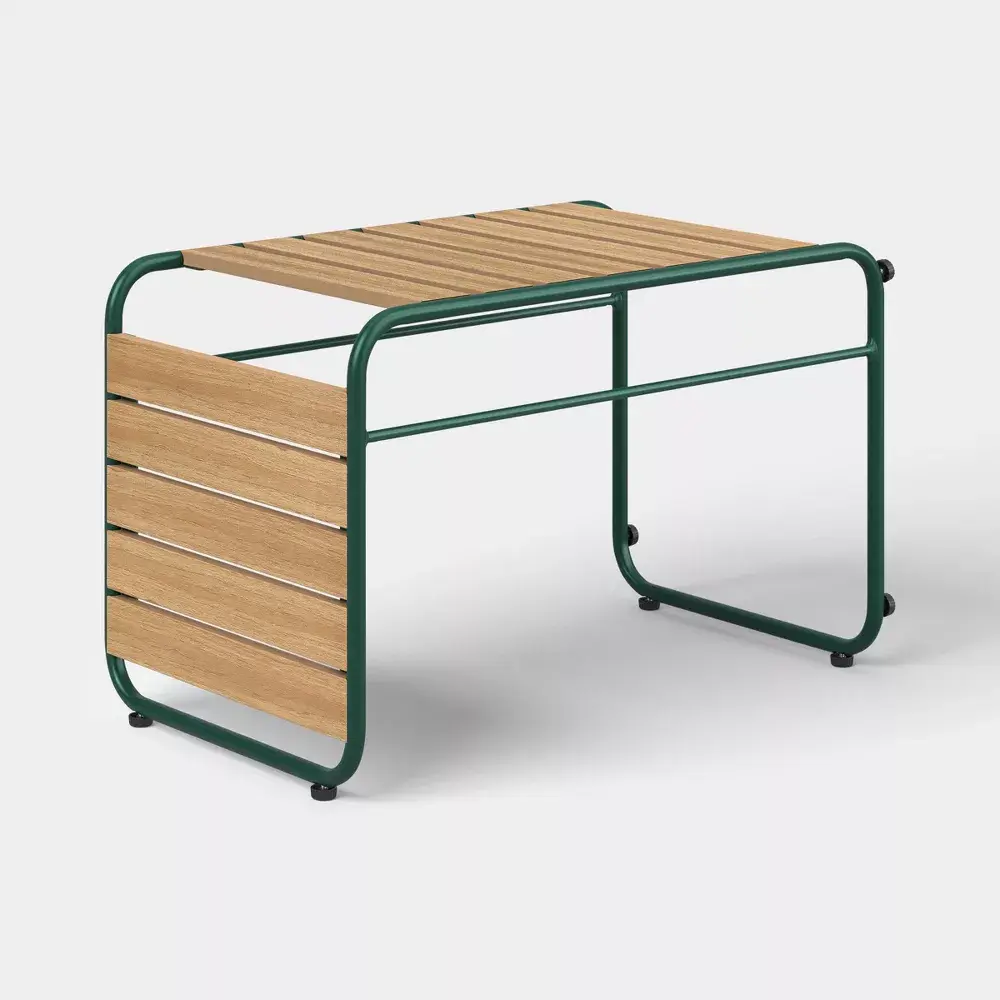 Rectangular Casual Accent Patio End Table Green - Room Essentials