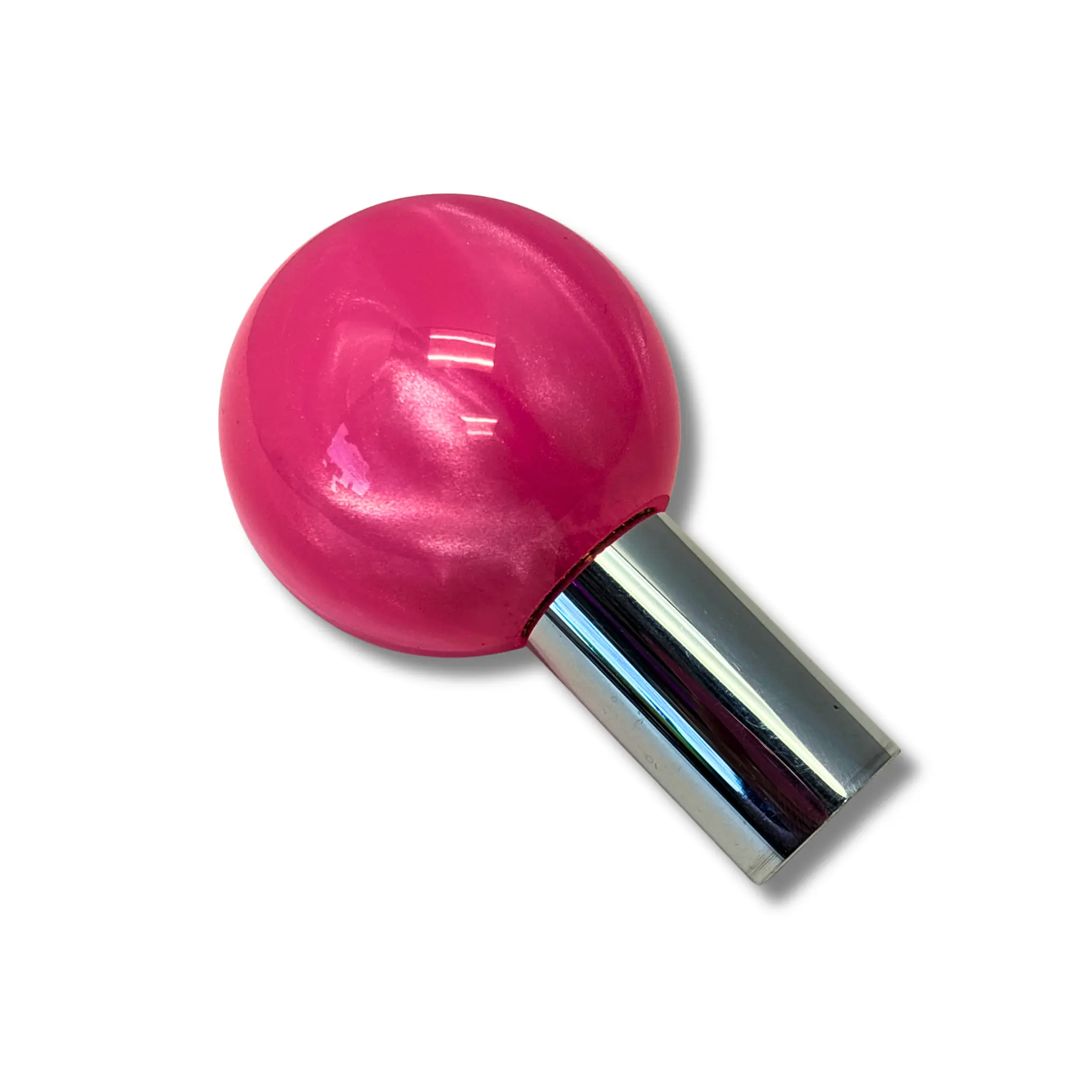 Twisted Shifterz Pearl Pink Resin Brake Knob, 2-1/8" Diameter, Adjustable Alignment, Easy Thread-On, Secure Installation *Sold Individually
