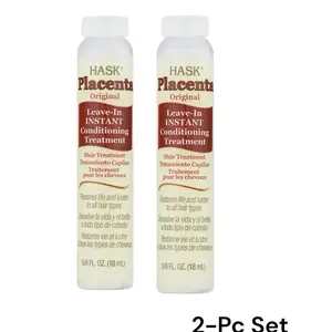 2-Pc Placenta Original Leave-In Instant Conditioning Hair Treatment Set,Hask,Hair Care,Hair Repair