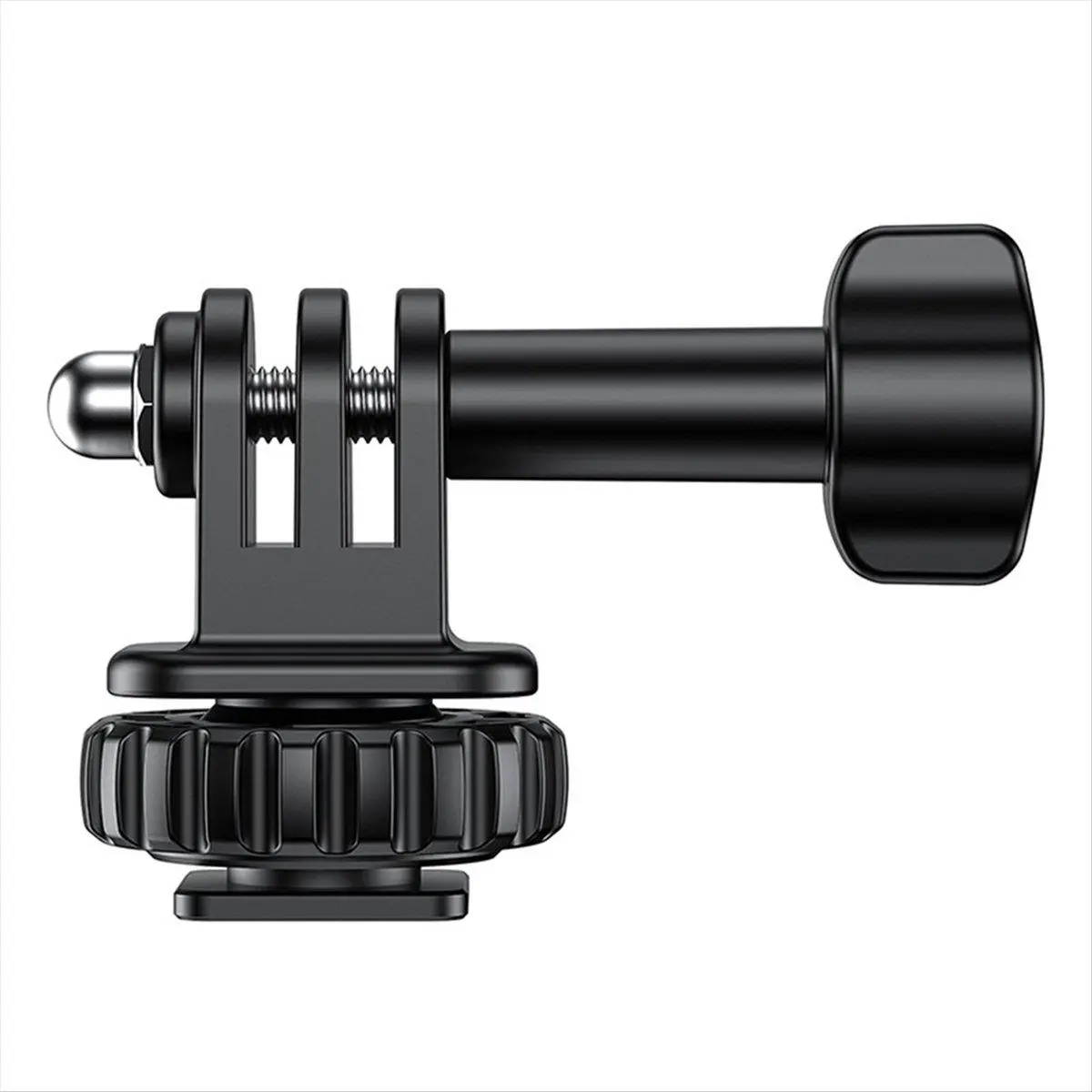 Metal Alloy Action Camera Cold Shoe Adapter Accessory - Compact 180° Tilt Adjustment Aluminum Mount with 1/4-Inch Screw Hole, ABS Plastic Lightweight Design, Enhanced Connectivity Selfie Tripod Holder for GoPro Hero 12/11/10/9/8 (1 Piece)