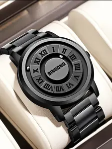 Binbond New Magnetic Levitation Watch for Men, Technology Quartz Wristwatch, No Mirror Face Steel Band, Latest Model, Analog Quartz Watch
