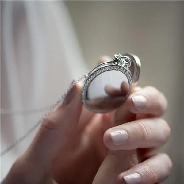 Newbridge Silverware Locket With Clear Stones
