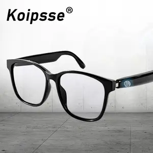 Koipsse Smart Glasses Wireless Bluetooth High Appearance Suitable For Men And Women Accessories Dual Speakers Multifunctional Glass Black Technology Music Playback Sunglasses Gift Wireless Smart Audio Sunglasses Anti-Blue Light Lenses UV Protection