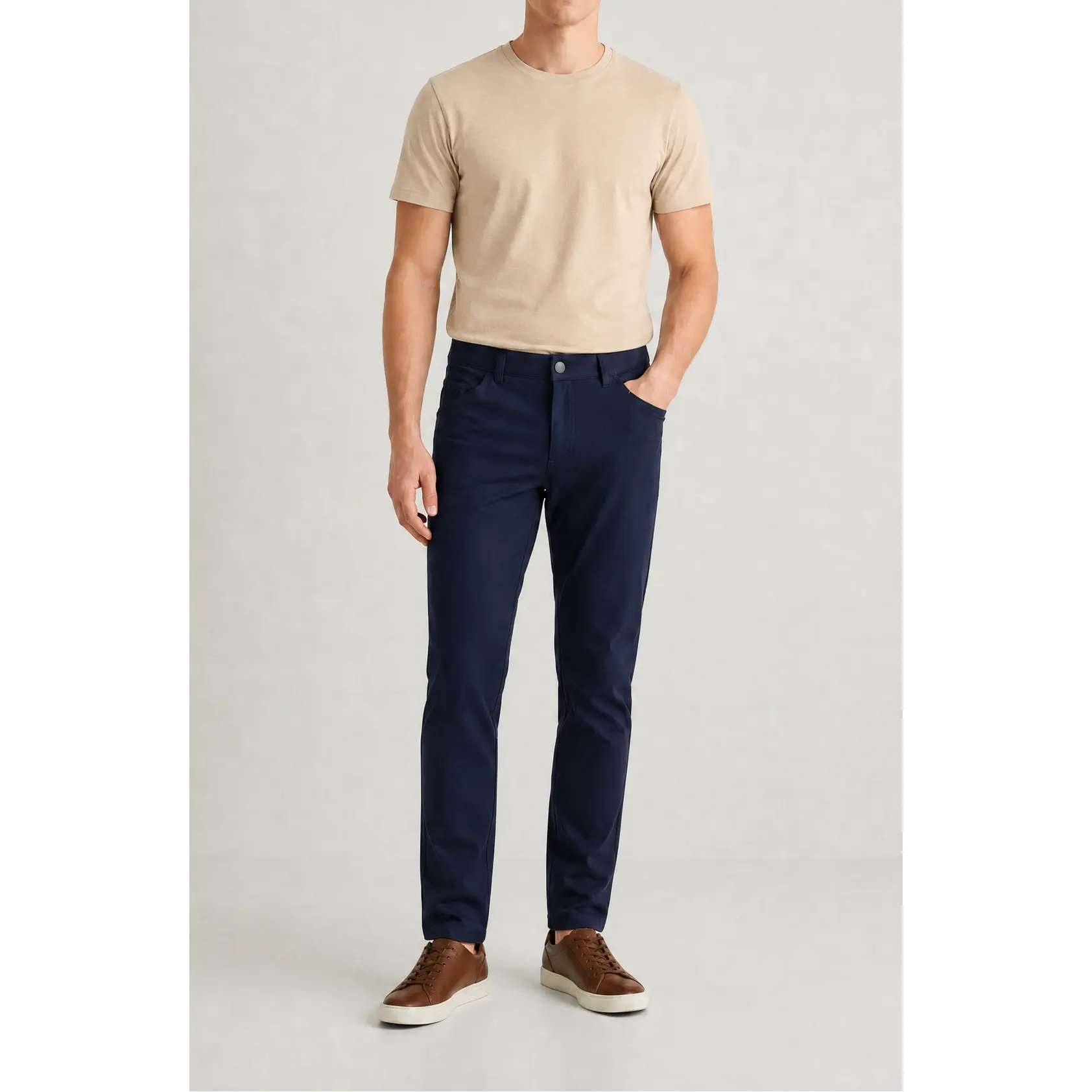 NEW & UPDATED Super - Stretch Men's Chinos //Casual// Navy - Performance Collection