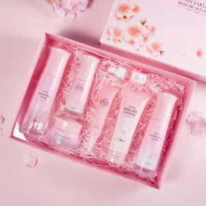 Laicoso Cherry Blossom 7-Piece Skincare Set - Hydrating & Moisturizing Face Care Kit, Giftable Collection for Women, Hydrate, Moisture, Moisturizer