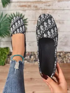Women's Solid Color Ballet Flats, Comfortable Breathable Casual Shoes, Lightweight Easy Wear Ladies & Girls Footwear