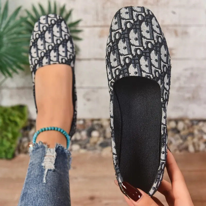 Women's Solid Color Ballet Flats, Comfortable Breathable Casual Shoes, Lightweight Easy Wear Ladies & Girls Footwear, Walking Shoes, Summer Flat