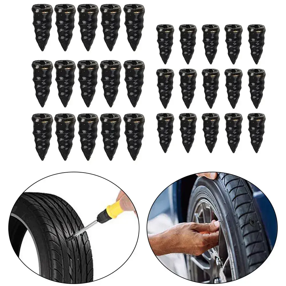 10-100PCS Rubber Self-tapping Screws For Tire Repair Silicone Car Screw Tyre Plug Repair Rubber Cement Screws Tire Repair
