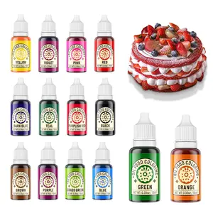 Oil-Based Food Coloring for Chocolate 14x10ml Colors Set Edible Oil Food Dye for Baking Cake Cookie Icing Fondant Meringues Decorating Chrismass Birthday 35 Fl. Oz Bottles Bake