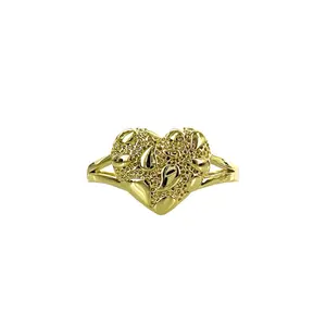 Gold plated Heart Nugget Ring