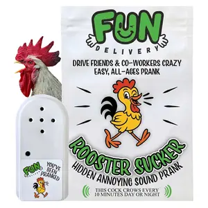 Rooster Sucker Hidden Rooster Sound Device – Office & April Fools Prank | Funny Gag & White Elephant Gift | Realistic Crowing Noise Maker | FUN Delivery