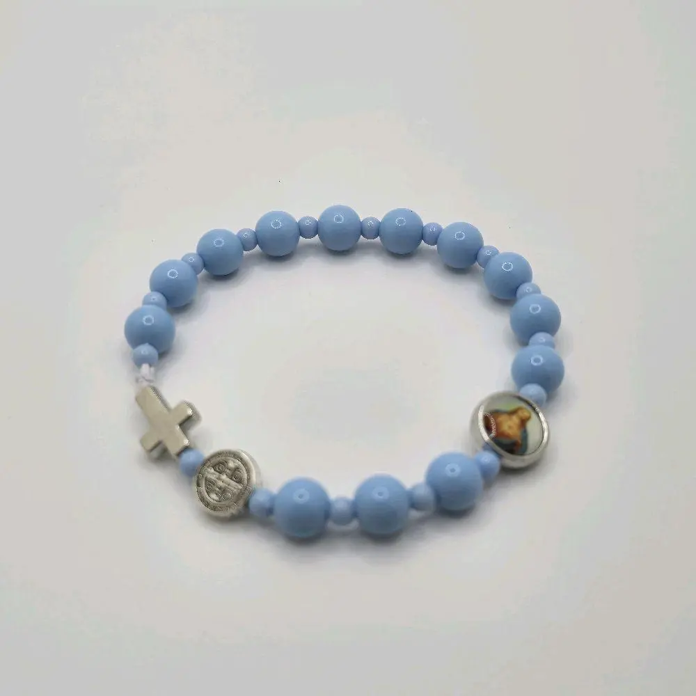 One Decade Rosary with Plain Cross (Homemade and Made-to-order) Religious Jewelry Gift