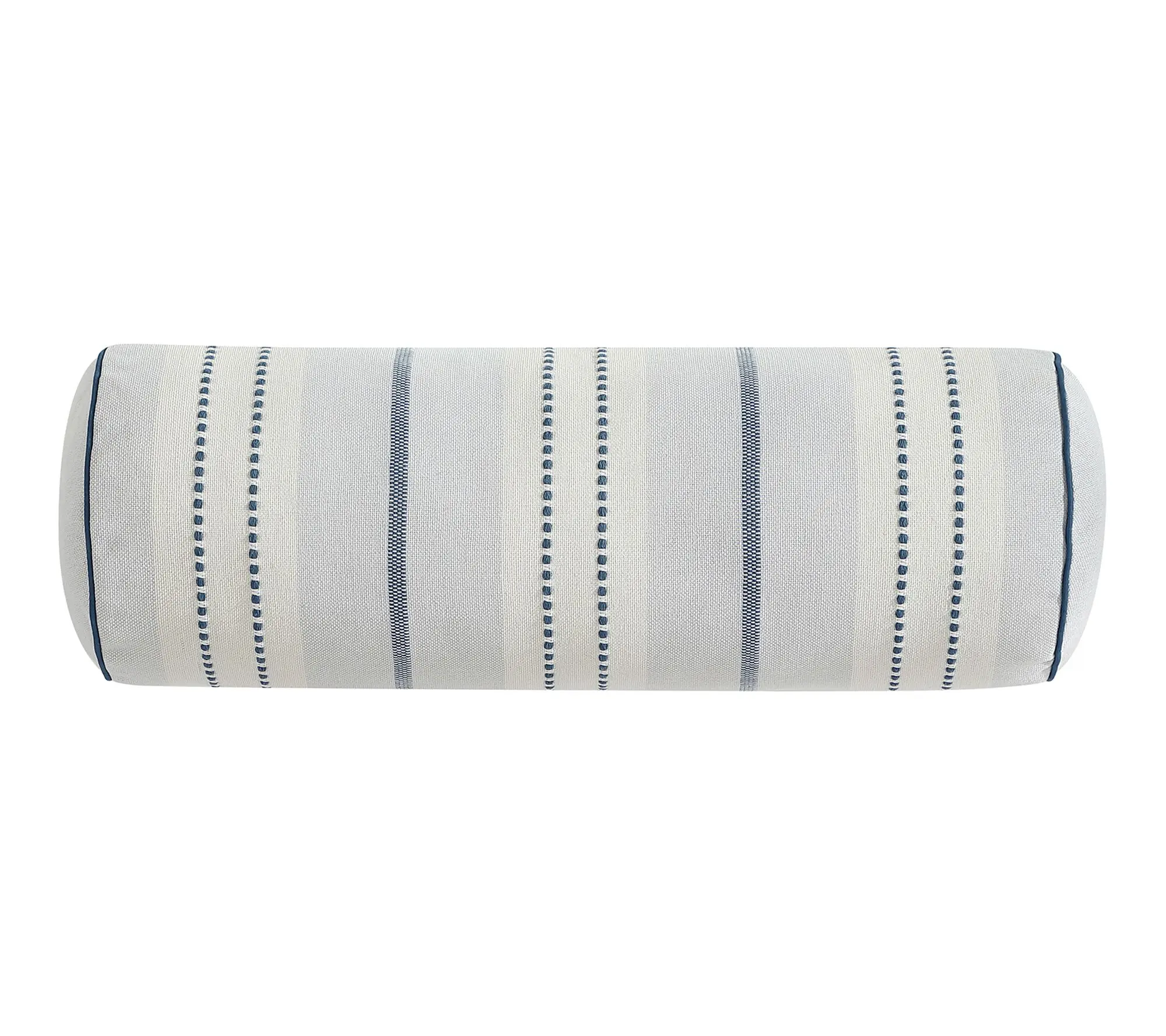 Palm Aire Lunara Blue Stripe Bolster Decorative Pillow Palm Aire Lunara Blue Stripe Bolster Decorative Pillow