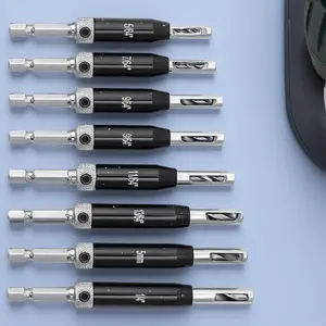 Precision Drill Bit Set, Auger Drill Bits, Industrial Grade Anti-Slip Hard Alloy Drill Bit, Durable & Crack-Proof Drill Hole Positioning Tool, Woodworking Furniture Manufacturing Tool