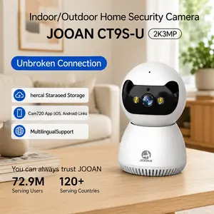 JOOAN 3MP Ptz WiFi Security Camera, 355° Horizontal Rotation, Dual Band 5g/2.4g Wireless, Color Night Vision, Person Detection, Motion Alarm, Two-Way Audio