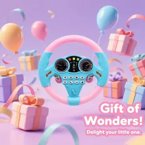 Electronic Simulation Steering Wheel Toy, 1 Count Light & Music Educational Steering Wheel Toy, Creative Sensory Toy for Boys & Girls, Gift