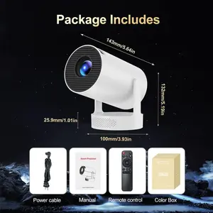 Portable projector with 24/5G WiFi, 360-degree high-definition LED, multi-functional, equipped with built-in speakers, suitable for home theater, outdoor use and 4K decoding. It is an ideal gift for festivals.