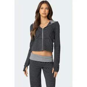 Meggy Striped Zip Up Hoodie Meggy Striped Zip Up Hoodie
