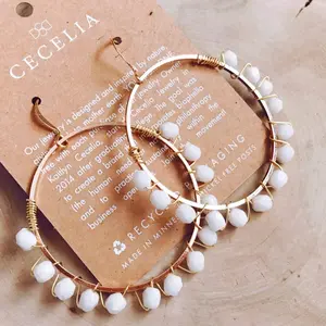 Wire Wrapped Hoop Earrings - 2 COLORS!