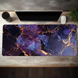 Marble Pattern Extended Mouse Pad, Non-Slip Rubber Base Rectangle Gaming Mouse Pad, Office Desk Keyboard Mat For Home Office Game Accessories, Desk Accessory, Corporate Work Desk Accessories
