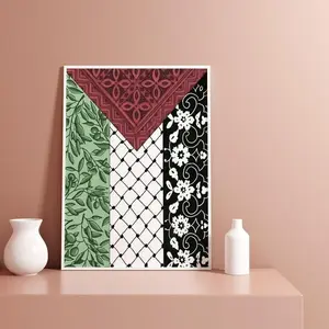 Palestine Flag Poster, Free Palestine Wall Art, Palestine Design Print