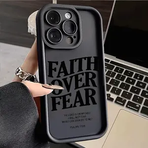 Choose Faith Instead of Fear Cute Pattern Case for iPhone 17 Pro Max 16 16e 15 14 Plus 13 12 Mini 11 Air X XS Soft Gel Cover with Camera Protection Gift for Her